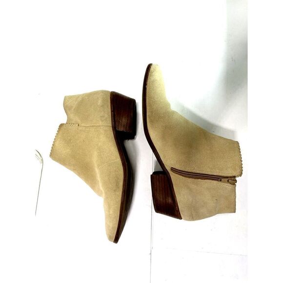 Jack Rogers Tan Suede Ankle Boots Booties Size 10 M Bailee Camel - Picture 10 of 12
